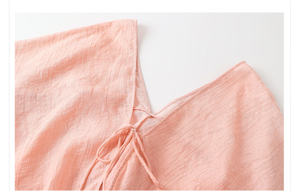 Set áo khoác cardigan dáng rộng phối váy hai dây ren gợi cảm — áo khoác màu hồng, Áo khoác mơ, váy treo