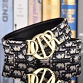 Black cloth gold buckle o