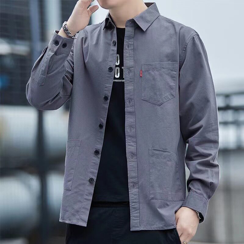 A generation of high-grade cotton long sleeve work shirt men's coat spring and autumn casual shirt men's coat