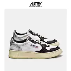 Autry2025 Black and White Dirty Shoes, Old Retro Niche Sneakers, Classic Trendy Brand Men's and Women's Panda White Shoes