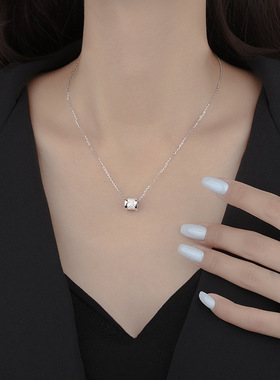 小蛮腰项链纯银镶嵌锁骨链女