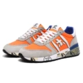 White, gray and orange (one size larger for foot width)
