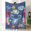 Cross-Border Foreign Trade Lilo and Stitch Flannel Blanket Cartoon Stitch Sofa Blanket Nap Blanket