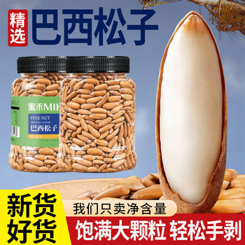 New Brazilian Pine Nuts Canned 500g Thin Shell Easy to Peel Original Pine Nuts Crispy Roasted Seeds Snacks Mihe Selection