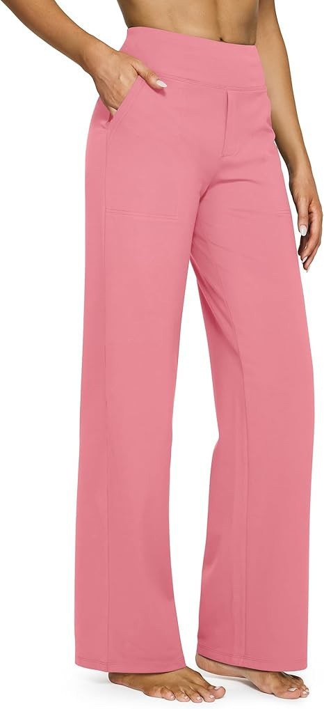 High Waisted Loose Fit Straight Leg Pants Solid Color Pocket Design Casual Style Autumn Collection Wholesale