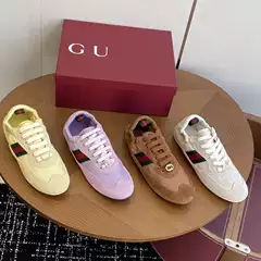 Gigi Catwalk Style Lace-Up Color-Blocked Low-Top Casual Shoes 2026 Spring and Summer New Fashionable and Versatile Thin-Soled Moral Training Shoes
