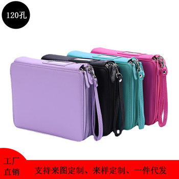 120 Holes Art Student Pencil Bag Student Sketch Pen Bag Large Capacity Pencil Storage Bag
