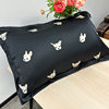 Cross-Border Imitation Silk Pillowcase Printed Cushion Ice Silk Pillowcase Single Imitation Silk Pillowcase Silk Pillowcase