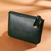[Unisex] Coin Purse Women's 2021 New Litchi Zipper Coin Bag Solid Color PU Soft Leather Card Bag
