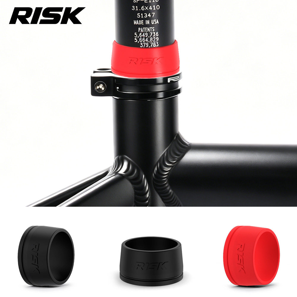 ที่หุ้มหลักอานจักรยานเสือภูเขา Risk สำหรับถนน ที่หุ้มท่อหลักอาน ที่หุ้มหลักอาน ปกป้องหลักอาน ทำจากซิลิโคน ขนาด 30.4/30.8/31.6