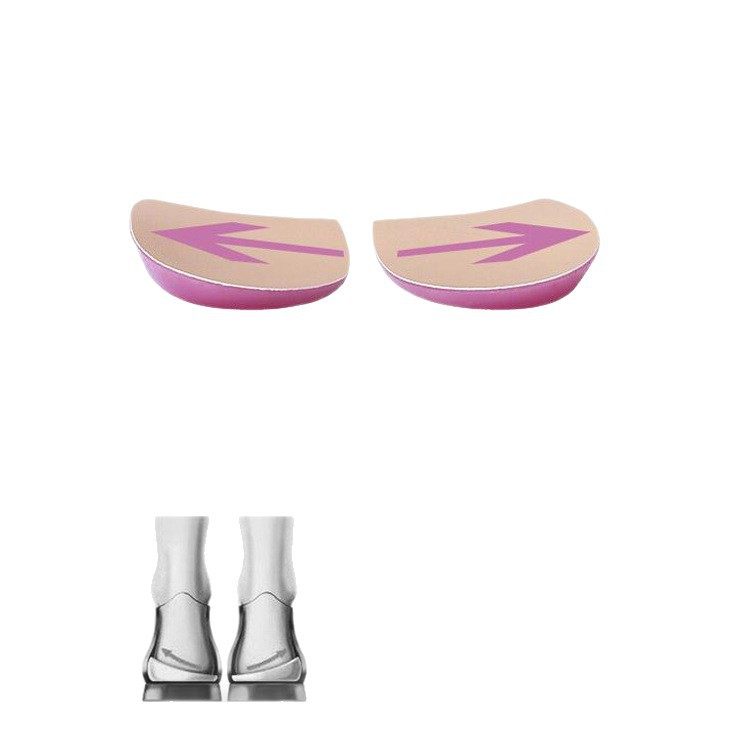 Upgraded OX-type leg correction insole inside and outside eight-foot orthopedic silicone heel pad for men and women