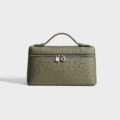 Dark green l27 (silver buckle with ostrich pattern)