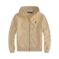 Zip-up shirt khaki black label