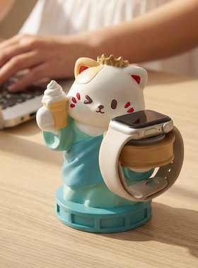 创意新款猫咪手表架客厅公桌面装饰品解压治愈生日礼物送女生