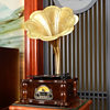 Retro Gramophone Vinyl Record Player Classical Old-Fashioned Record Player Large Speaker Bluetooth Audio Living Room Decoration Ornaments