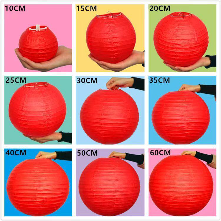 Mid-Autumn Festival Colorful Paper Lanterns Kindergarten Hand Painted Lanterns Shopping Mall Wedding Room Wedding Decoration Supplies Direct Sales