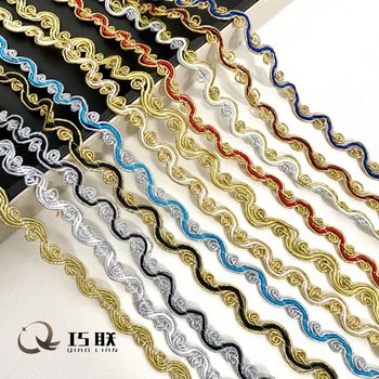 In stock 11 color Vintage Crafts clothing accessories accessories gold and silver silk wave ethnic style decorative lace
