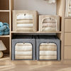 Cotton and Linen Window Opening Steel Frame Box Window Storage Box Fabric Household Foldable Clothes and Pants Finishing Baines Box