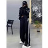 Two-Stripe Suit Women 2025 Autumn and Winter New Thickened Blazer High-Waisted Slimming Wide-Leg Pants Two-Piece Set