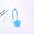 【Синее】 Сердечко из сплава Love Heart + цепочка из бисера