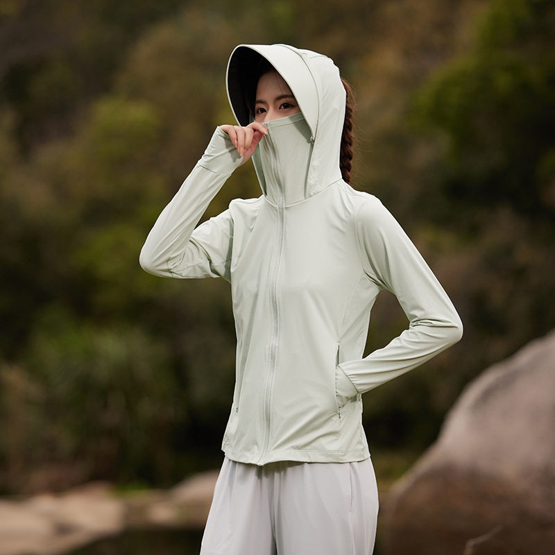 vinyl large brim sun protection clothing women's ice-sensiti...