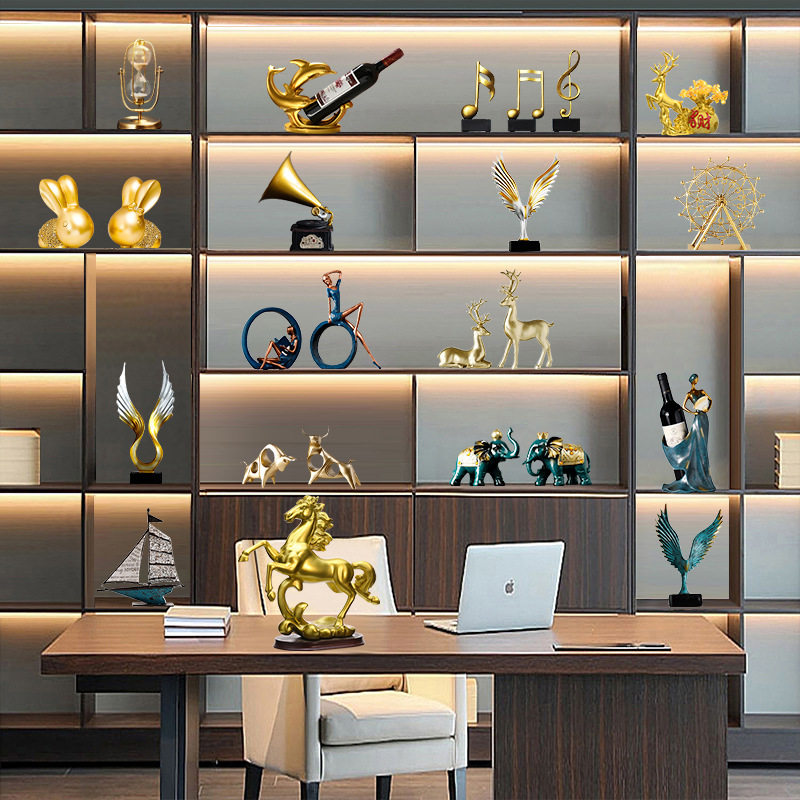 新中式高档酒柜装饰品餐边柜摆件客厅创意家居饰品室内软装装饰