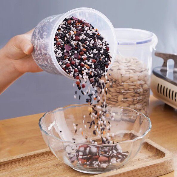 Sealed Transparent Plastic Fresh-Keeping Jars Food Jars Kitchen Grain Storage Boxes Storage Jars Wholesale