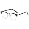 Little Red Book Same Style Eyebrows Metal Short-sighted Eye Frame Women's Available Power Round Face Half Frame Men's Eye Frame Korean Style Fashionable