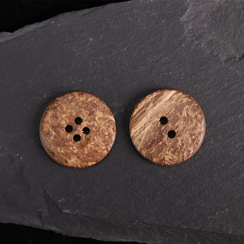 Original color coconut shell button linen shirt cotton and linen shirt sweater windbreaker woolen coat broken style irregular button