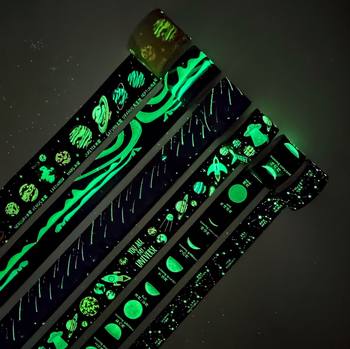 New Luminous Tape Bedroom Decorative Sticker Cosmic Space Solar System Milky Way Northern Lights Wall Sticker Self-Adhesive