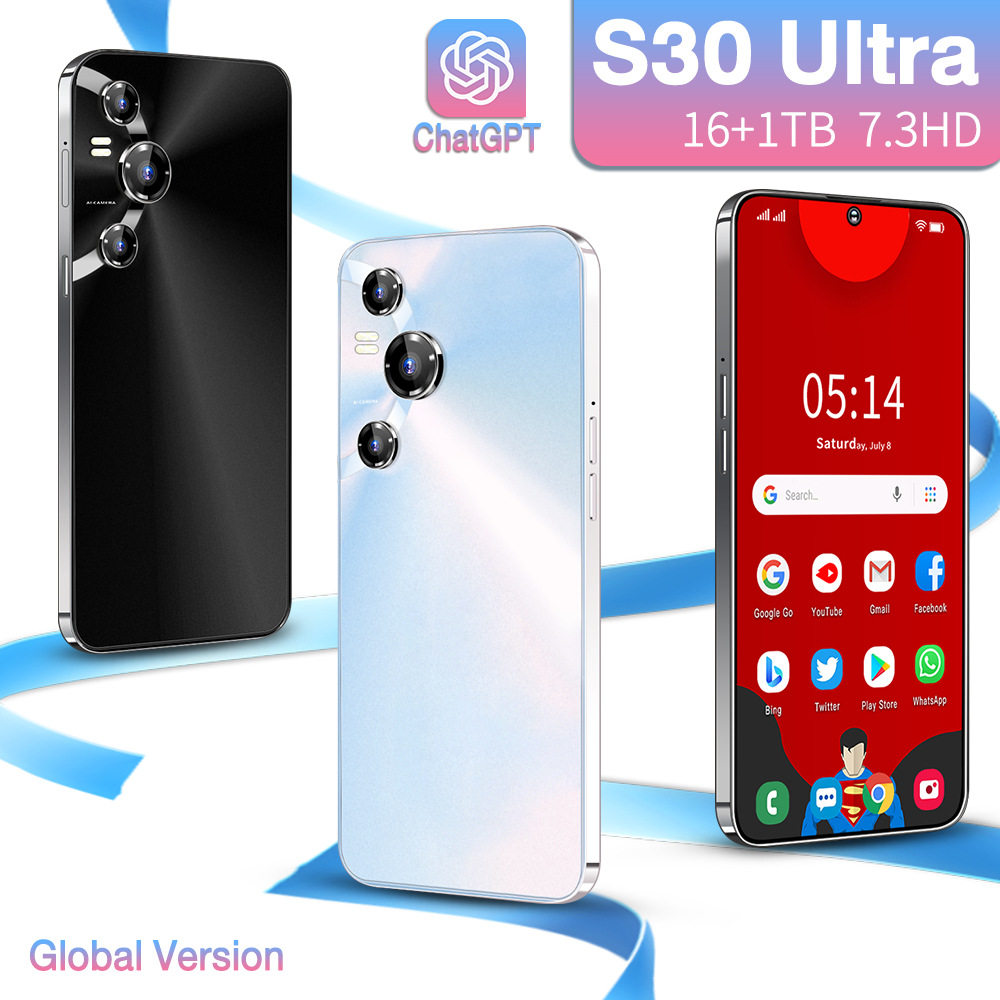 新爆款跨境S30Ultra现货7.3寸4G安卓3+64GB智能手机厂家代发外贸
