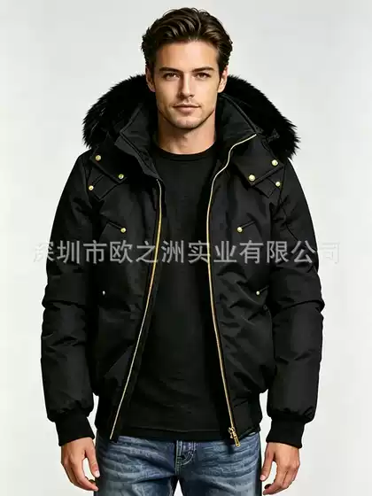 Palm Moose Men Gold Badge Bomber down Jacket Men's Gold Badge down Jacket