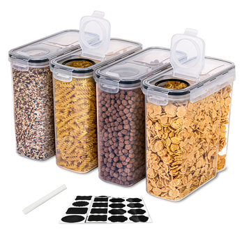 Cross-Border Grain Storage Jar Rice Bucket Kitchen Food Storage Box Pp Plastic Transparent Sealed Jar Kitchen Gadget