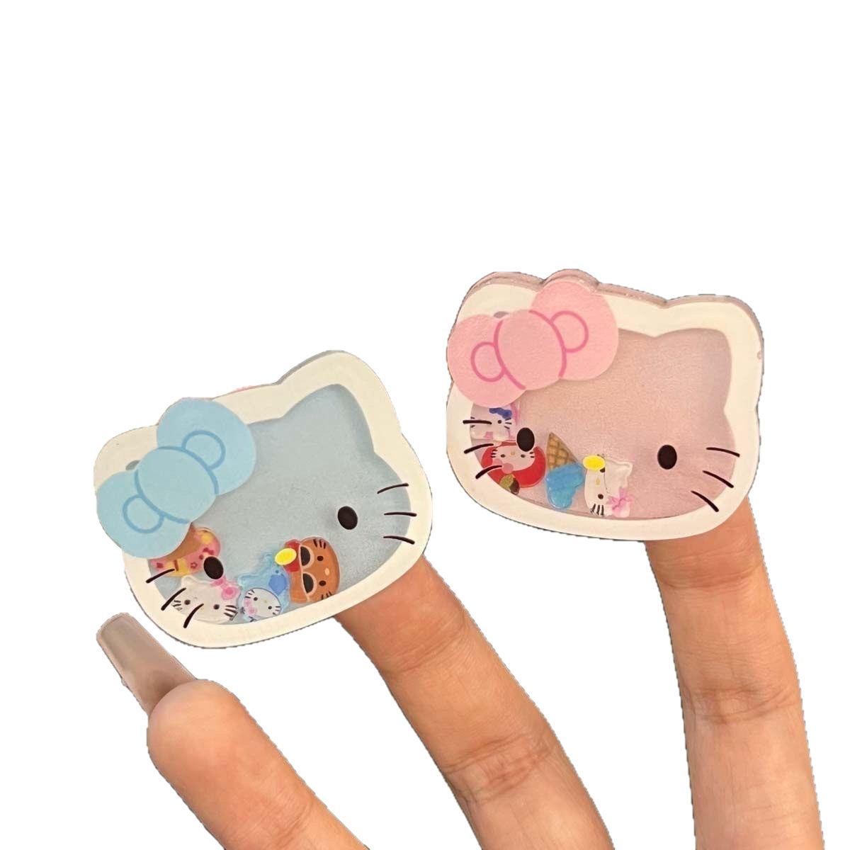 卡通相机支架凯蒂猫手机壳侧边甜美kitty手持拍摄手持卡通支架
