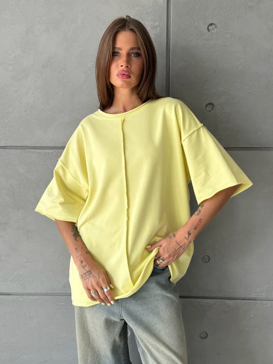 Womens Loose Fit Cotton T Shirt Distressed Short Sleeve Color Block Design Spring Summer Casual Wear Wholesale