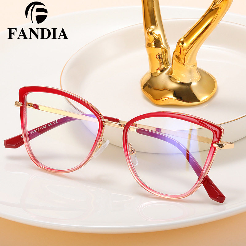 95968 European and American fashion Anti-blue light glasses comfortable myopia glasses frame female Korean fashion can be equipped with computer eye protection
