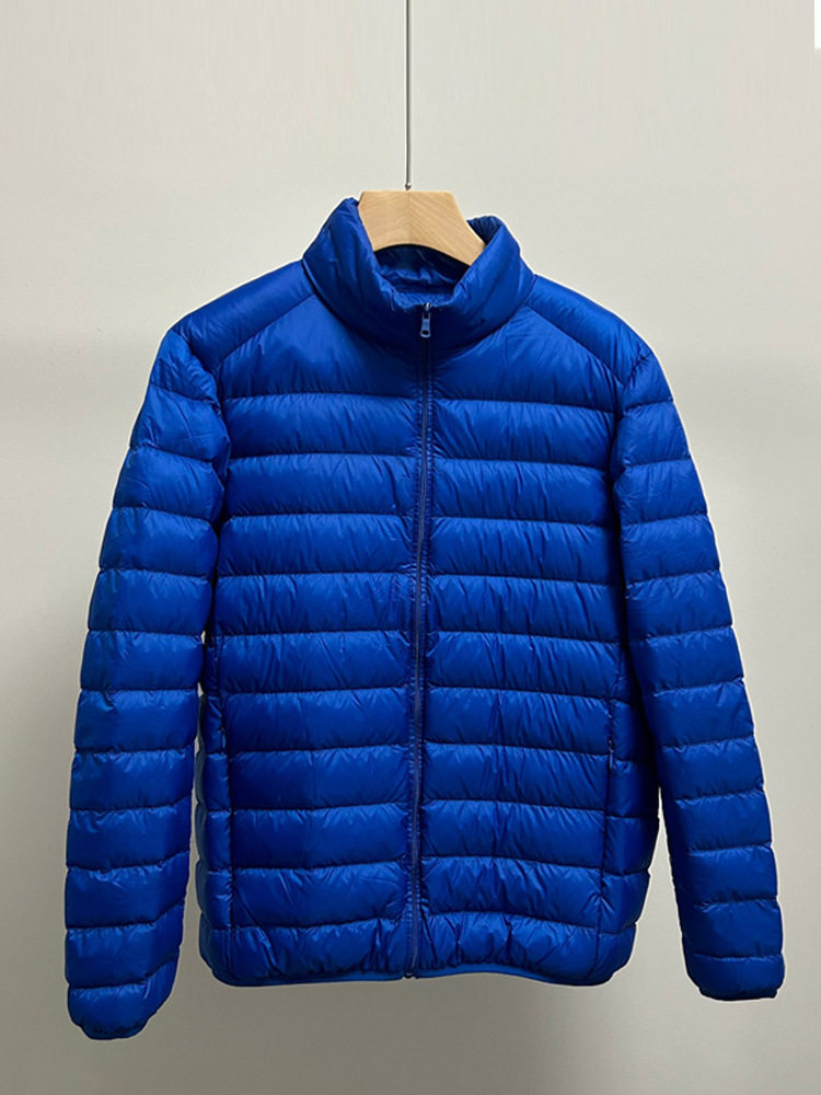 Autumn and winter New down jacket men's short stand collar light warm fashion casual handsome large size down jacket manufacturers