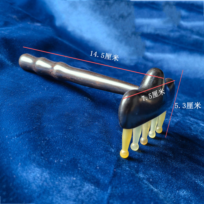 Purple Sandalwood Long Handle Sandalwood Cloud Horn Nail Massage Comb Whole Body Universal Shoulder Neck Abdominal Massage Wholesale