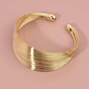 European and American Cross-Border Export Hot-Selling Jewelry Metal Geometric Bracelet Open Bracelet Bracelet Women's Fashion Jewelry Accessories