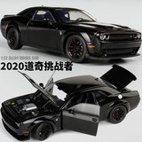 JKM1-32 Dodge Challenger muscle car четырехколесный амортизатор рулевого управления переднего колеса из сплава, имитирующий звук и свет модели автомобиля