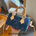 Blue denim 16 pillow