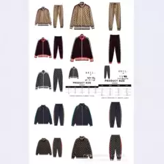 Cross-Border Foreign Trade High-Quality g Brand New Classic Version Tapestry Jacket Unisex Casual Sports Suit