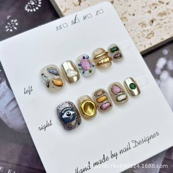 [One eye for ten thousand years] wearing a wholesale cute hand-painted popular pinch cat's eye short ins wind short armor