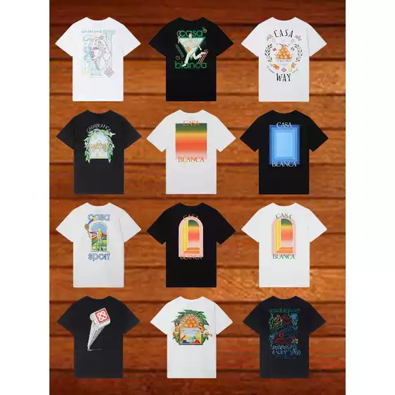 Short-Sleeved Vintage Heavy-Duty Ca0G Washed Ca High Street Blanc American Style Blanc Pure Blanc Asa26Sa