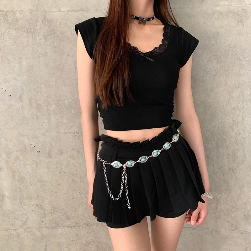 Metal Waist Chain Women's Niche Chain 2024 New Ethnic Style Accessories Trouser Chain Dress Belt Women's High-End Sense