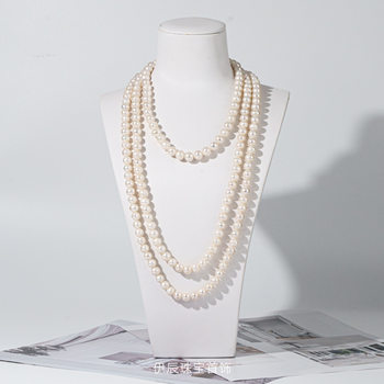 160cm Multi-Layer Natural Freshwater Real Pearl Long Necklace Women's Sweater Chain French Elegant Factory Wholesale Zhuji