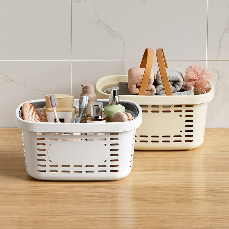 Multi-functional portable storage basket desk books stationery storage bathroom bath basket sundries finishing storage basket
