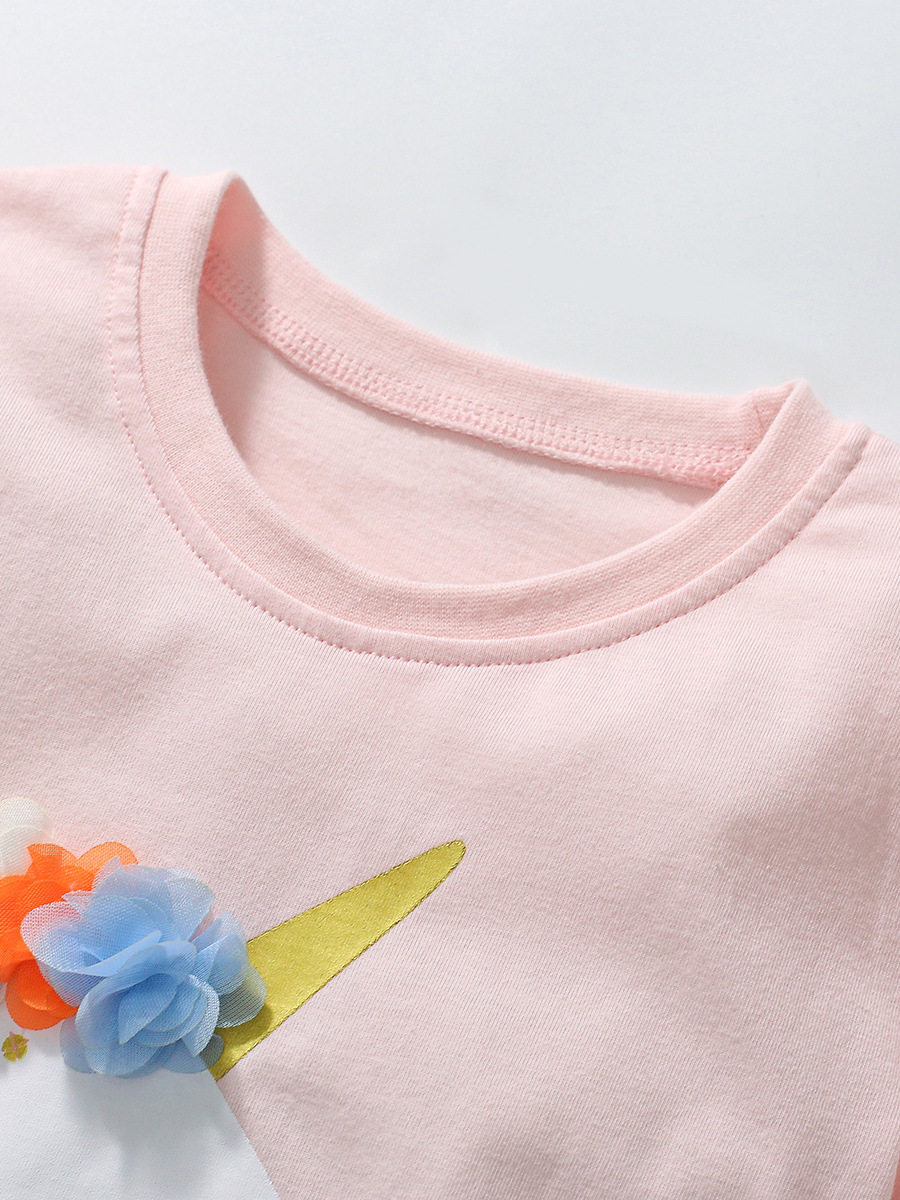Girls' T-shirt, New Summer Kids' Clothing, Cotton Short-sleeve Kids' T-shirt