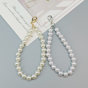 DIY Imitation Pearl Pearl Chain Bag Pearl Accessories Mobile Phone Keychain Pendant Car Key Fresh and Sweet