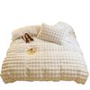 Mother and Baby Four-Piece Bed Bed Sheets and Quilt Cover Three-Piece Set a Warm Bed Winter Imitation Coral Velvet Home Textile Grade Rabbit Velvet
